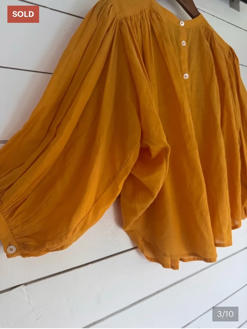 Madewell Balloon Sleeve Top in Small in Pollen Puff batwing boho flowy